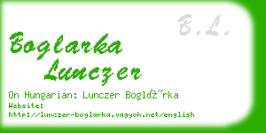 boglarka lunczer business card